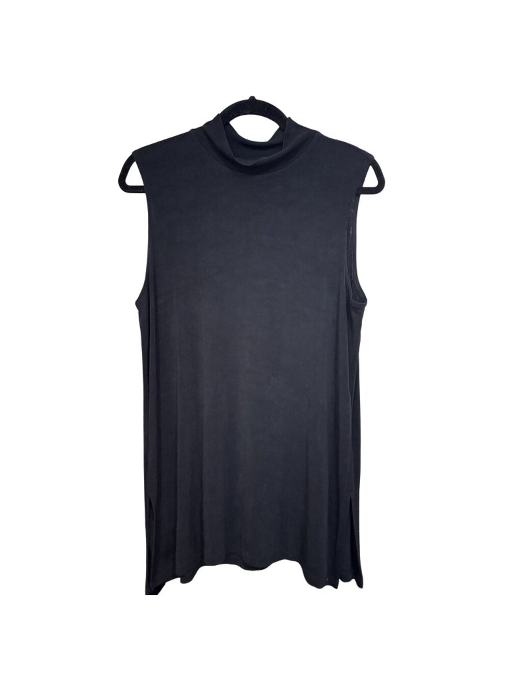 Vintage 90s Private Edition by Chico’s Women’s Black Mock Neck Tunic Top Size 3